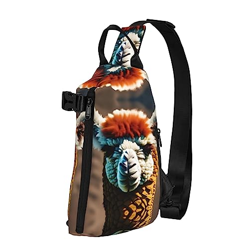 Wasserdichte Polyester-Gürteltasche, langlebig und leicht, Crossbody-Schultertasche für Damen, ideal für Reisen, niedliche Dackel-Hunde, Niedliches Alpaka-Lama, Einheitsgröße von OdDdot