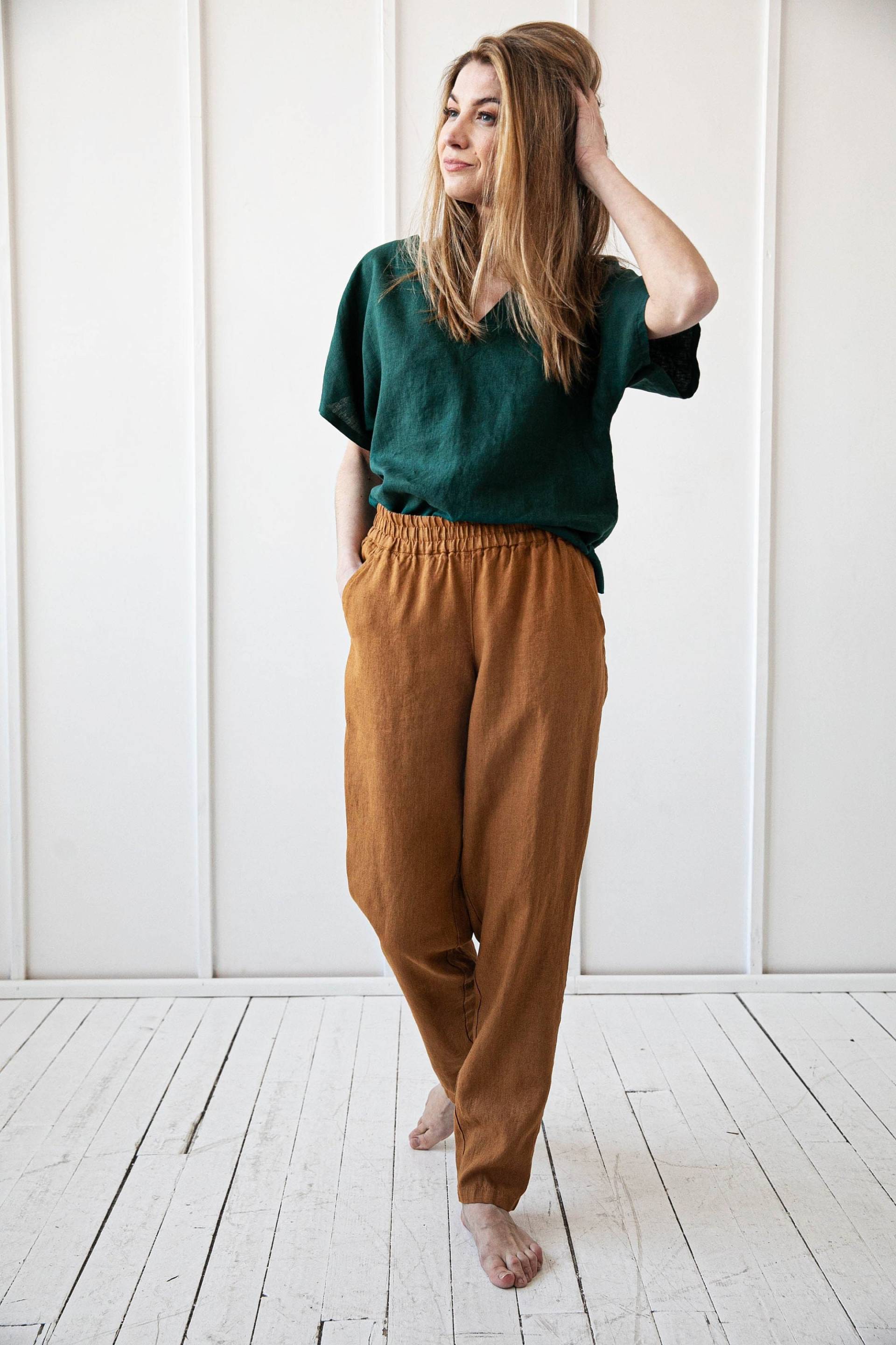 100 % Leinenhose/Flachsweiche Damenhose/1315 von OdaLux