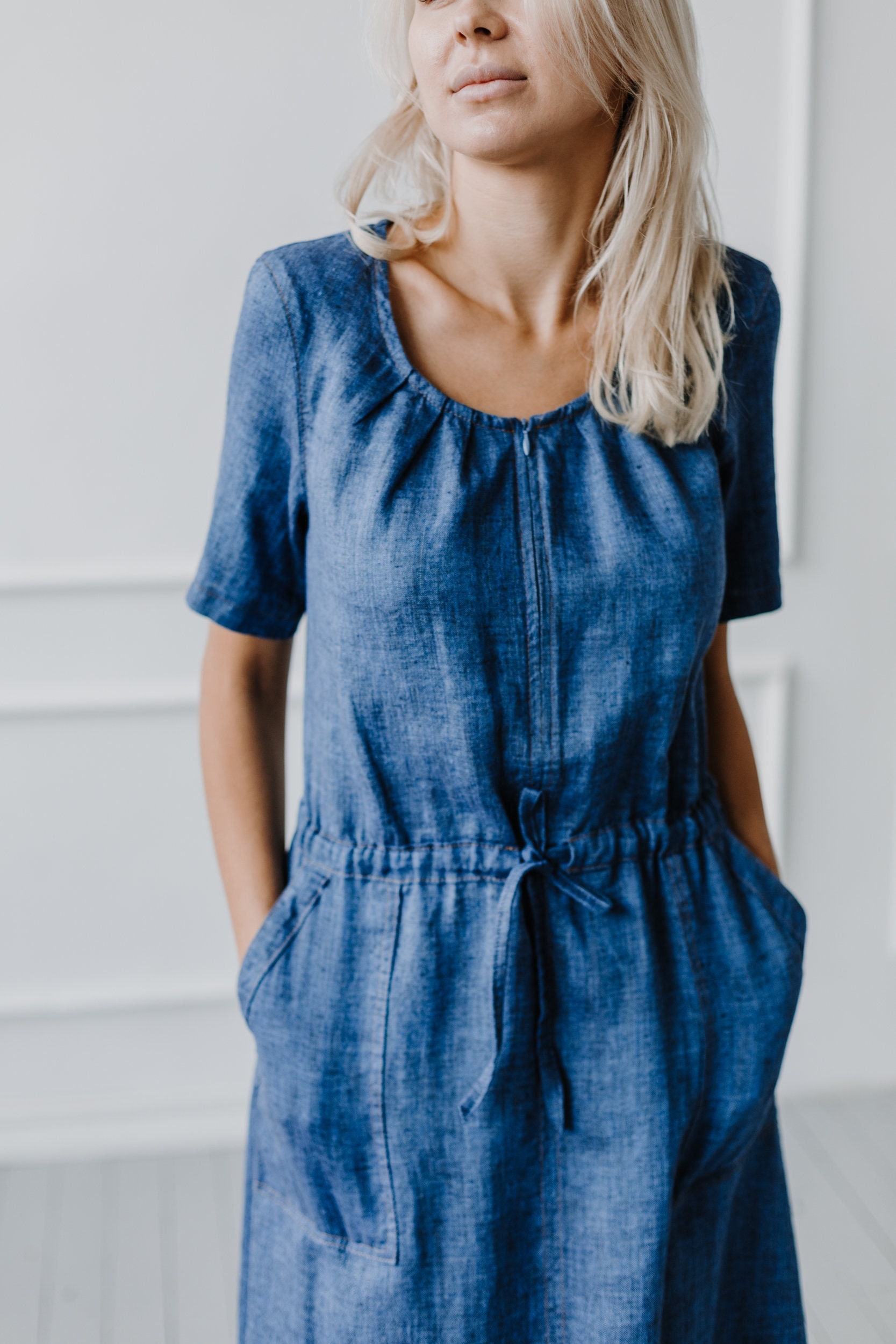 Kleid Aus 100 % Leinen/1286 von OdaLux