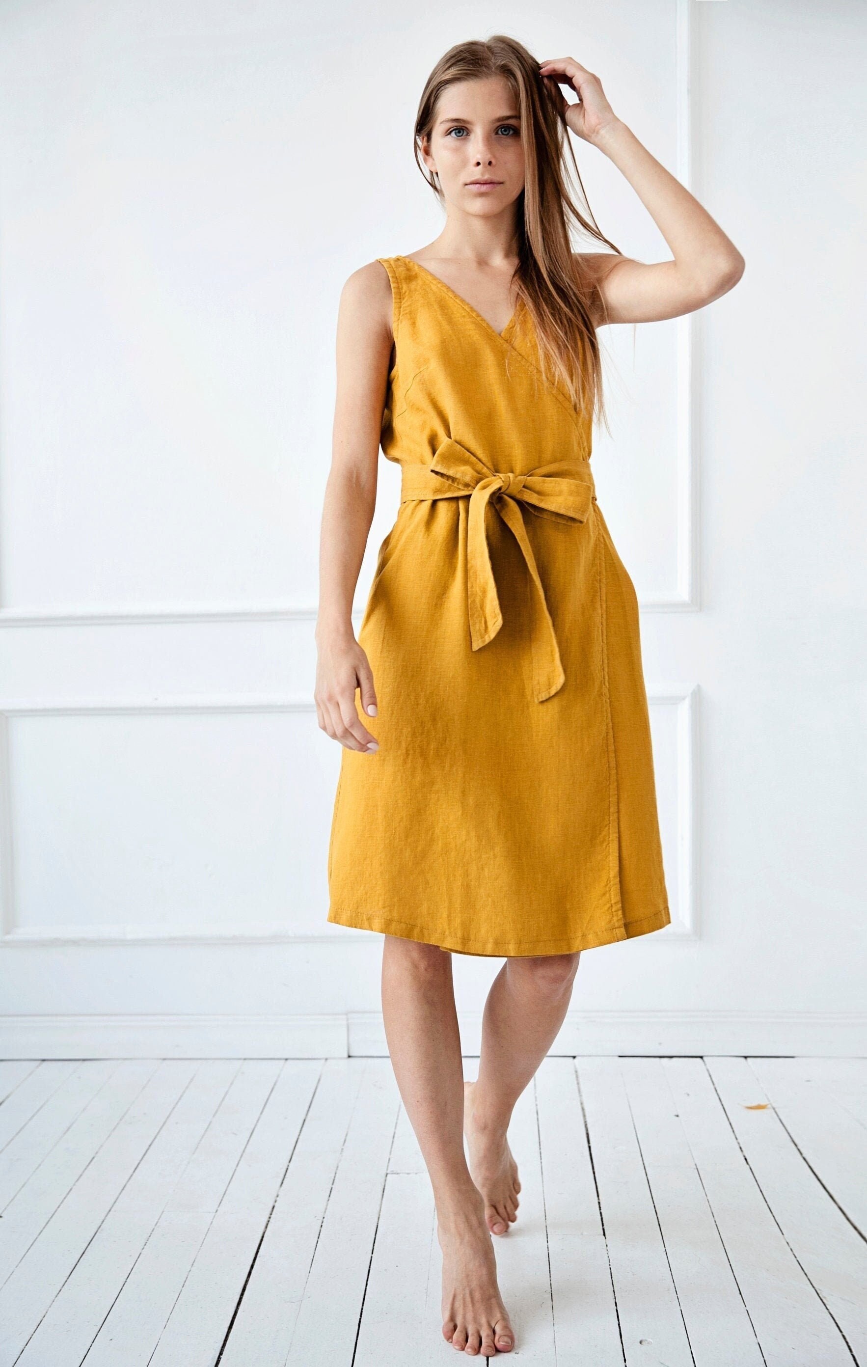 Wickelkleid Aus 100 % Leinen, Umstandsmantel Loos/ 1280 Wickelkleid Aus 100 % Leinen, Umstandsmantel Loos/ 1280 von OdaLux