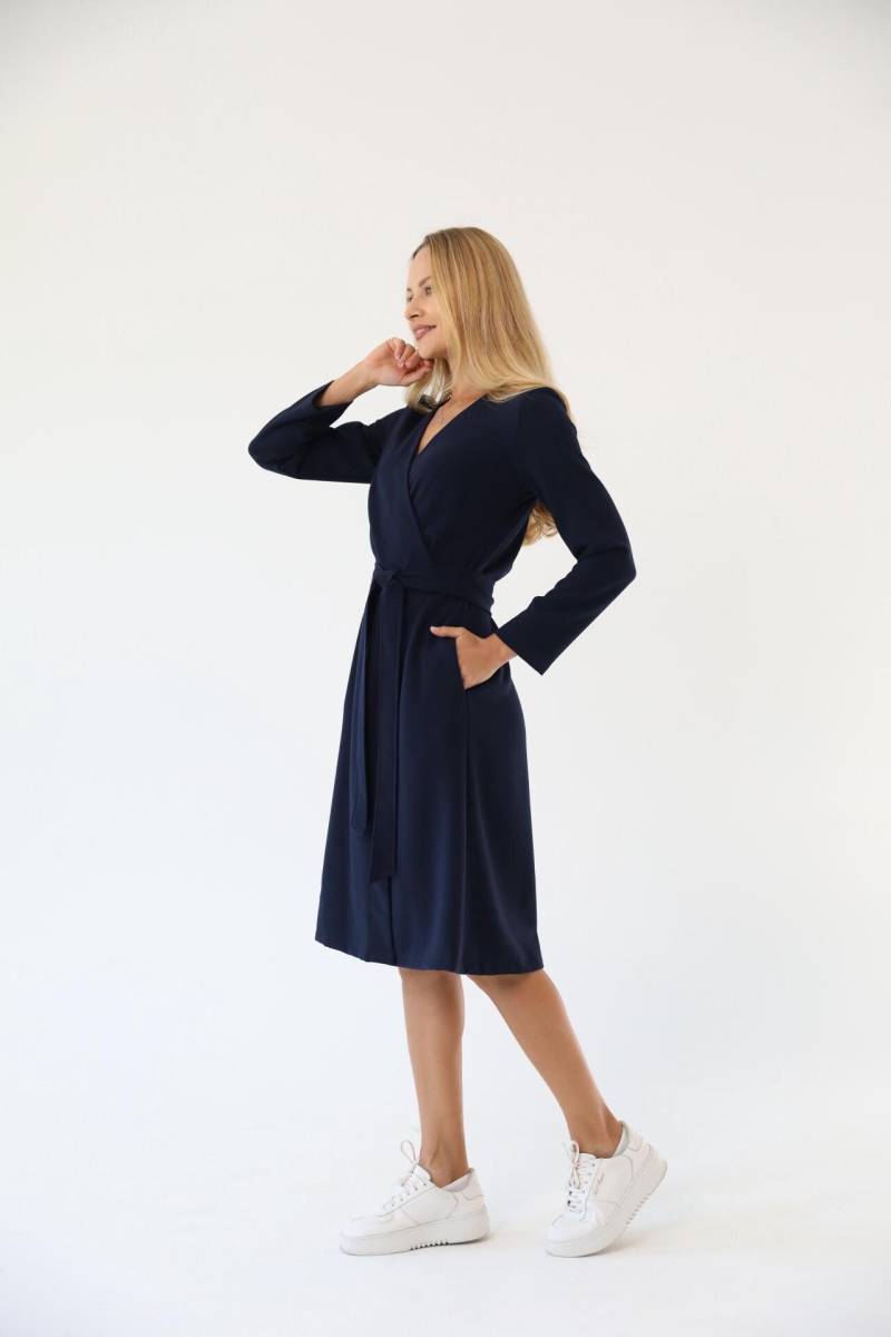 Winter/Herbst Wickelkleid Mit Langen Ärmeln, Lockeres Warmes Kleid, Individuelles Midikleid, Handgemachte Plus Size Robe/ 3082 Winter/Herbst Wickelkleid Mit Langen Ärmeln, Lockeres Warmes Kleid, Individuelles Midikleid, Handgemachte Plus Size Robe/ 3082 von OdaLux