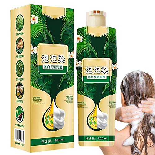 Bubble Pflanzen-Haarfärbemittel-Shampoo - 300 ml Haushalt Leicht zu waschende Haarwasch-Farbcreme - Natürliches und langanhaltendes Color Hair Dye Shampoo für Männer und Frauen Odavom von Odavom