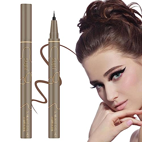 Eyeliner-Stift | Extrafeiner Präzisions-Eyeliner mit hochpigmentierter Tinte,Wischfester, langlebiger Eyeliner für Anfänger und professionelle Make-up-Künstler Odavom von Odavom