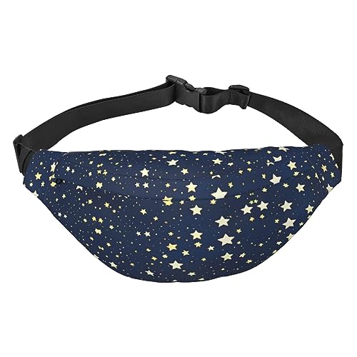 Wasserdichte Polyester Bauchtasche mit - leichte und langlebige Umhängetasche für Damen und Herren Orca Killer Whale, Navy Blue Sky and Star, Einheitsgröße von Odddot