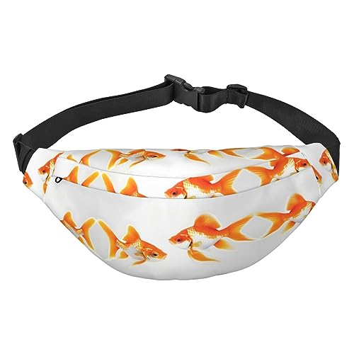 Wasserdichte Polyester Bauchtasche mit - leichte und langlebige Umhängetasche für Männer und Frauen, süßes Schwein, Süßer Goldfisch, Einheitsgröße von Odddot