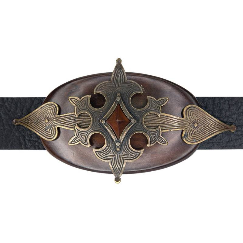 Holz Gürtelschnalle Mit Alten Messing Design Rodeo Inspiriert Hergestellt in Italien Cowboy von OddsEndsandGoodStuff