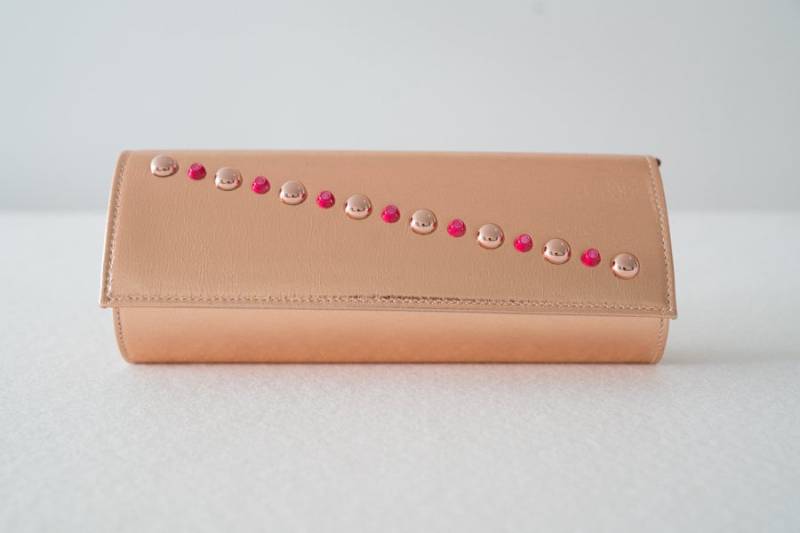 Wie Umhängetasche Oder Leder Stoff Abend Kupplung Gold Farbe Pink Metallic Stollen Wie Umhängetasche Oder Leder Stoff Abend Kupplung Gold Farbe Pink Metallic Stollen von OdesignIT