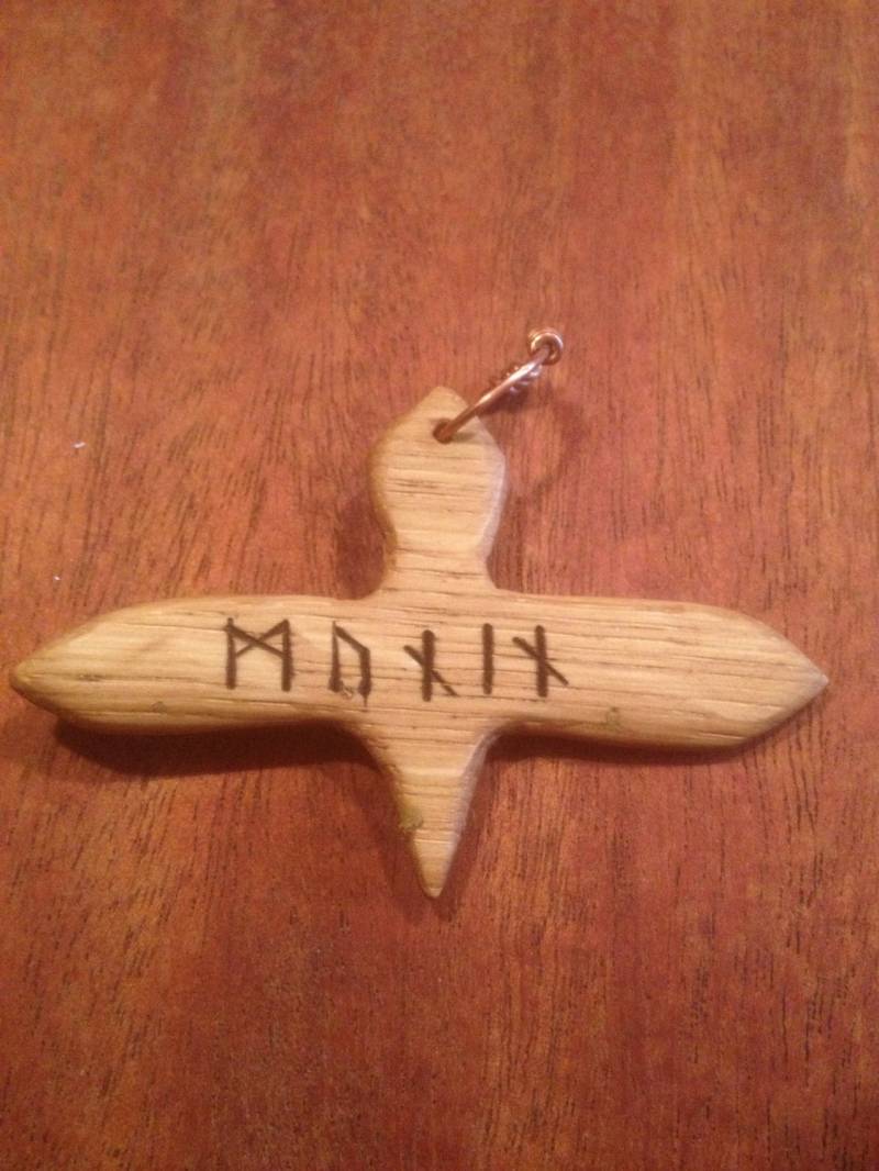 Odins Raven Munin Asatru Necklace Heathen Talisman Pagan Viking Amulet von OdinGrove