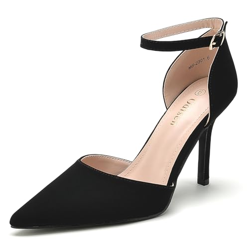Odisen Damen-Pumps mit geschlossenem Zehenbereich, Schwarz Nubuk, 37.5 EU von Odisen