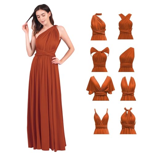 Abendkleid Lang Damen Elegant Rückenfreies Multiway Bandage Wickelkleid Festlich Hochzeitskleid Brautkleid Brautjungfernkleider Cocktailkleid Weihnachten Silvester Partykleid Ballkleid Ziegelrot XS Abendkleid Lang Damen Elegant Rückenfreies Multiway Bandage Wickelkleid Festlich Hochzeitskleid Brautkleid Brautjungfernkleider Cocktailkleid Weihnachten Silvester Partykleid Ballkleid Ziegelrot XS von Odizli