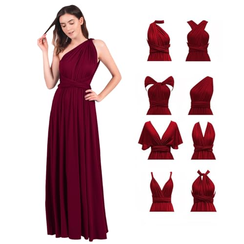 Abendkleid Lang Damen Elegant Sexy Rückenfreies Multiway Bandage Wickelkleid Festlich Hochzeitskleid Brautkleid Brautjungfernkleider Cocktailkleid Weihnachten Silvester Partykleid Ballkleid Weinrot S Abendkleid Lang Damen Elegant Sexy Rückenfreies Multiway Bandage Wickelkleid Festlich Hochzeitskleid Brautkleid Brautjungfernkleider Cocktailkleid Weihnachten Silvester Partykleid Ballkleid Weinrot S von Odizli