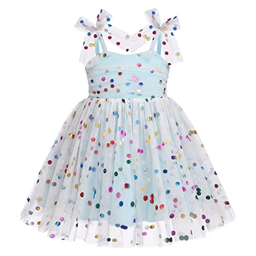 Baby Kleidung Mädchen Kleinkind Ärmellos Glitzer Pailletten Prinzessin Tutu Tüllkleid Erster 1. Geburtstag Hochzeit Partykleid Sommerkleid Born Kleid Fotoshooting Babykleidung Blau 18-24 Monate von Odizli