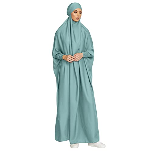 Gebetskleidung für Frauen Abaya Muslim Damen Hijab mit Kapuze Langarm Islamische Muslimische Kleid Arabisch Türkische Robe Jilbab Khimar Kaftan Ramadan Burka Ganzkörper Lang Gebetskleid Hellgrün L Gebetskleidung für Frauen Abaya Muslim Damen Hijab mit Kapuze Langarm Islamische Muslimische Kleid Arabisch Türkische Robe Jilbab Khimar Kaftan Ramadan Burka Ganzkörper Lang Gebetskleid Hellgrün L von Odizli