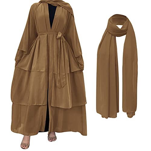 Muslimische Kleider Damen Arabische Islamische Kleidung Frauen Abaya Muslim Jilbab 2 Teilig Kaftan Khimar Hijab Kleid Islam Gebetskleidung Langarm Namaz Elbisesi Ramadan Lang Gebetskleid Braun XXL Muslimische Kleider Damen Arabische Islamische Kleidung Frauen Abaya Muslim Jilbab 2 Teilig Kaftan Khimar Hijab Kleid Islam Gebetskleidung Langarm Namaz Elbisesi Ramadan Lang Gebetskleid Braun XXL von Odizli
