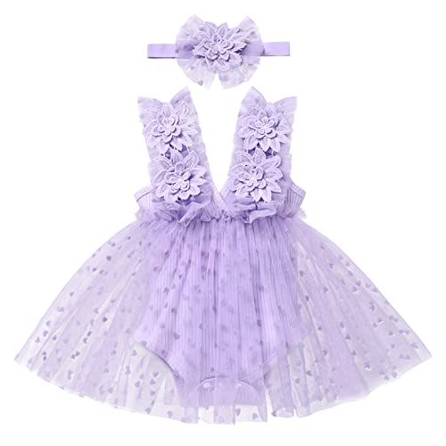 Odizli 1 Geburtstag Mädchen Outfit Ärmellos Gestrickt Strampler Kleid Tüllkleid+Stirnband Kleidung Babykleidung Neugeborene Erstausstattung Babysachen Set Baby Fotoshooting Lila Blume 12-18 Monate Odizli 1 Geburtstag Mädchen Outfit Ärmellos Gestrickt Strampler Kleid Tüllkleid+Stirnband Kleidung Babykleidung Neugeborene Erstausstattung Babysachen Set Baby Fotoshooting Lila Blume 12-18 Monate von Odizli