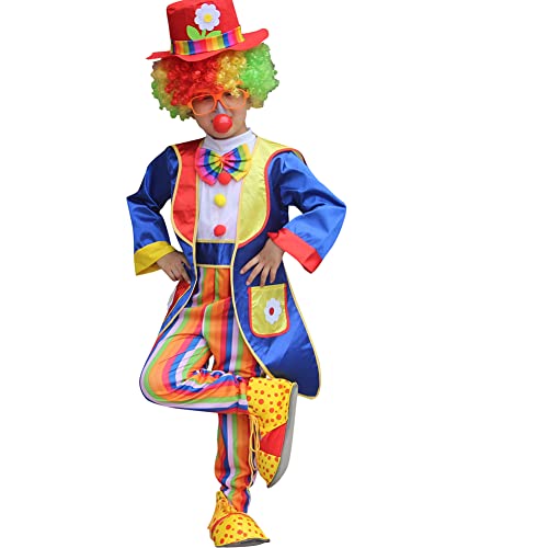Odizli Clown Kostüm Kinder Jungen Mädchen Halloween Zirkus Weihnachten Karneval Geburtstag Party Cosplay Faschingskostüme + Clownsnasen + Clown Hut + Clown Perücke Königsblau 4PCS 4-5 Jahre Odizli Clown Kostüm Kinder Jungen Mädchen Halloween Zirkus Weihnachten Karneval Geburtstag Party Cosplay Faschingskostüme + Clownsnasen + Clown Hut + Clown Perücke Königsblau 4PCS 4-5 Jahre von Odizli