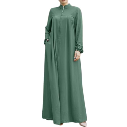 Odizli Gebetskleidung für Frauen Abaya Muslim Damen Muslimische Islamische Kleidung Langarm Stehkragen Zip Up Lang Gebetskleid Dubai Kaftan Khimar Kleid Namaz Elbisesi Ramadan Maxikleid Grün 3XL Odizli Gebetskleidung für Frauen Abaya Muslim Damen Muslimische Islamische Kleidung Langarm Stehkragen Zip Up Lang Gebetskleid Dubai Kaftan Khimar Kleid Namaz Elbisesi Ramadan Maxikleid Grün 3XL von Odizli