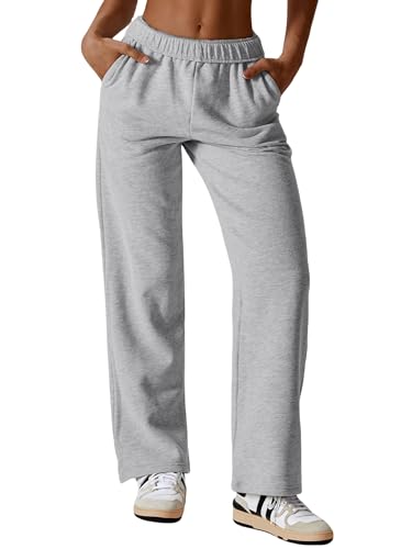 Odizli Jogginghose Damen Lang Baggy Jogging Wide Leg Hose High Waist Gummizug Weite Joggpants Sweatpants Sweat Pants mit Taschen Gym Fitness Sporthose Trainingshose Freizeithose Stoffhose Grau S Odizli Jogginghose Damen Lang Baggy Jogging Wide Leg Hose High Waist Gummizug Weite Joggpants Sweatpants Sweat Pants mit Taschen Gym Fitness Sporthose Trainingshose Freizeithose Stoffhose Grau S von Odizli