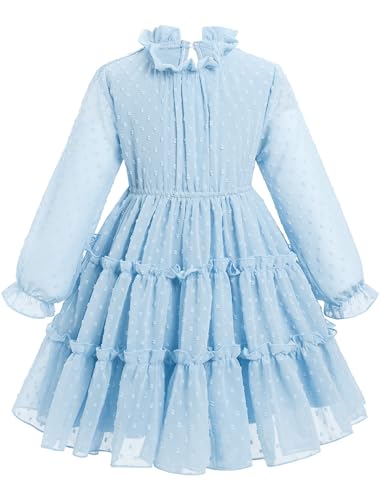 Odizli Kleid M�dchen Kinder Langarm Schweizer Punkt Chiffon R�schen A-Linie Sommerkleid Einschulung Festliche Hochzeit Geburtstag Einschulungskleid Freizeitkleid Kinderkleider Blau 5-6 Jahre Odizli Kleid M�dchen Kinder Langarm Schweizer Punkt Chiffon R�schen A-Linie Sommerkleid Einschulung Festliche Hochzeit Geburtstag Einschulungskleid Freizeitkleid Kinderkleider Blau 5-6 Jahre von Odizli