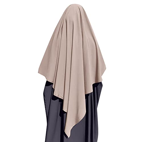 Odizli Kopftuch Damen Hijab Jersey Khimar Muslimisch Islamische Dubai Middle East Schal Scarf Halstuch Untertuch Frauen Sommer Herbst Tuch Arabische Jilbab Kaftan Ramadan Kleidung Aprikose L von Odizli