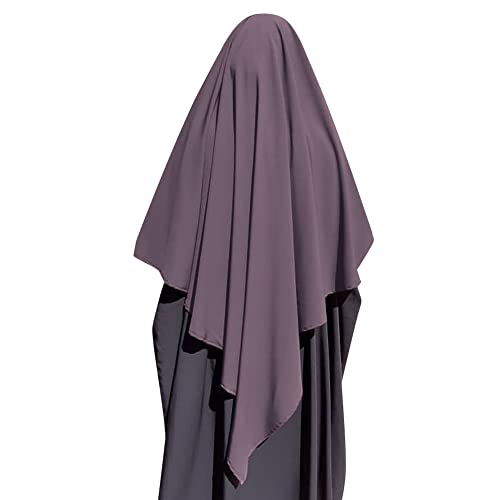 Odizli Kopftuch Damen Hijab Jersey Khimar Muslimisch Islamische Dubai Middle East Schal Scarf Halstuch Untertuch Frauen Sommer Herbst Tuch Arabische Jilbab Kaftan Ramadan Kleidung Lavendel L von Odizli