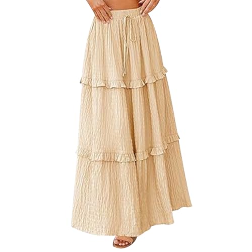Odizli Maxirock Damen Lang Sommer Boho High Waist Elastische Sommerrock Elegant Rüsche A Linie Casual Langer Maxi Röcke Festival Strandrock Hosenrock Plisseerock Faltenrock Freizeitrock Aprikose L Odizli Maxirock Damen Lang Sommer Boho High Waist Elastische Sommerrock Elegant Rüsche A Linie Casual Langer Maxi Röcke Festival Strandrock Hosenrock Plisseerock Faltenrock Freizeitrock Aprikose L von Odizli