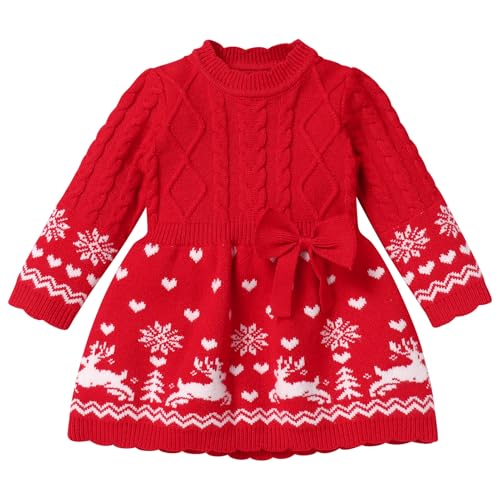 Odizli Neugeborene Baby M�dchen Weihnachtsoutfit Mein Erstes Weihnachten Kleid Herbst Winter Langarm Elch Weihnachtspullover Pulloverkleid Strickkleid Weihnachtskleid Winterkleid Rot 18-24 Monate Odizli Neugeborene Baby M�dchen Weihnachtsoutfit Mein Erstes Weihnachten Kleid Herbst Winter Langarm Elch Weihnachtspullover Pulloverkleid Strickkleid Weihnachtskleid Winterkleid Rot 18-24 Monate von Odizli