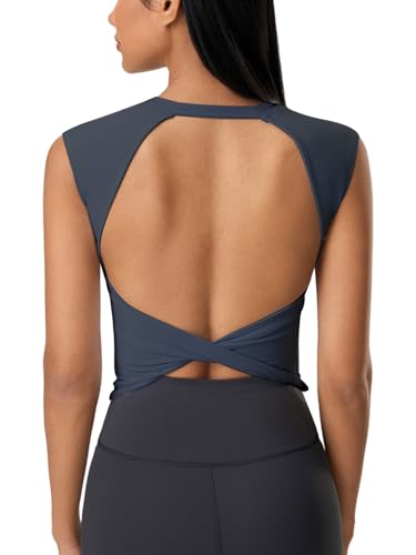 Odizli Top mit Integriertem BH Damen Sommer Ärmellos Rückenfrei Sport Sportunterwäsche Sportbh Bügelloser Yoga Fitness Bustier Bra Oberteile Frauen Sporttop Sportshirt Sportoberteile Dunkelblau S Odizli Top mit Integriertem BH Damen Sommer Ärmellos Rückenfrei Sport Sportunterwäsche Sportbh Bügelloser Yoga Fitness Bustier Bra Oberteile Frauen Sporttop Sportshirt Sportoberteile Dunkelblau S von Odizli