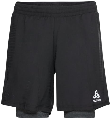 ODLO Run Easy 7 INCH 2-in-1-Shorts, Herren Laufhose, Sporthose schwarz von Odlo