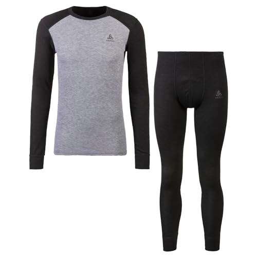 ODLO Set Long Active WARM ECO Dark Grey Melange - Grey MELAN - M von Odlo