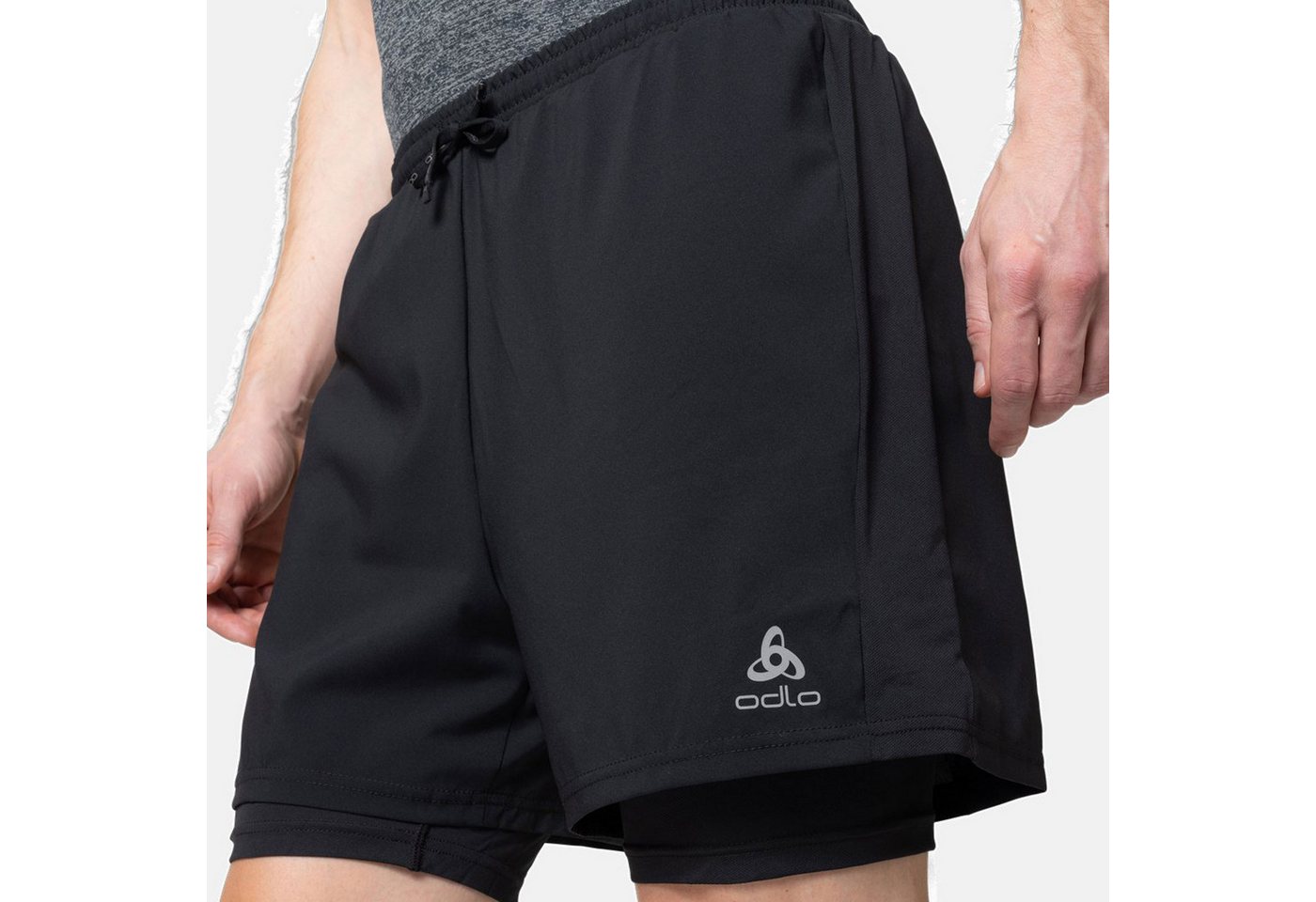 Odlo 2-in-1-Shorts Essential 5 Inch 2-in-1 Laufshorts Men 323072-15000 Leichte Runningshort mit Sprinter von Odlo