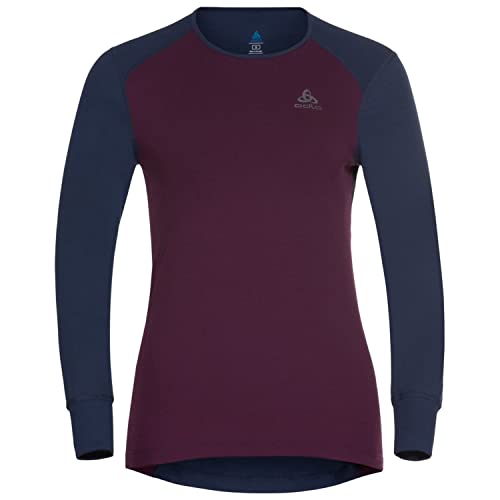 Odlo Damen Active Warm Eco Baselayer-Set, Diving Navy-Pickled Beet, M von Odlo