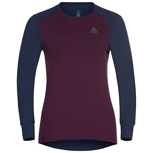 Odlo Damen Active Warm Eco Baselayer-Set, Diving Navy-Pickled Beet, XL von Odlo