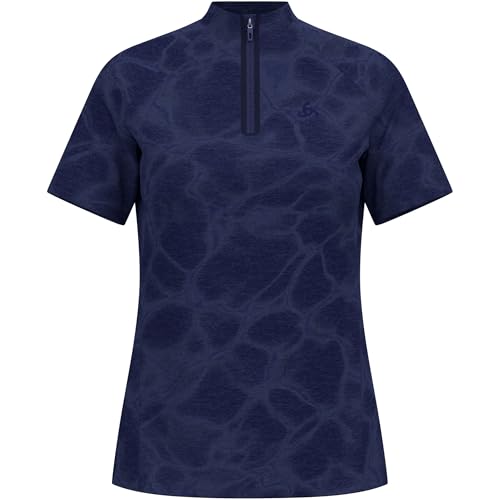 Odlo Damen Ascent Chilltec Polo T-Shirt, Skipper Blue Melange, L von Odlo