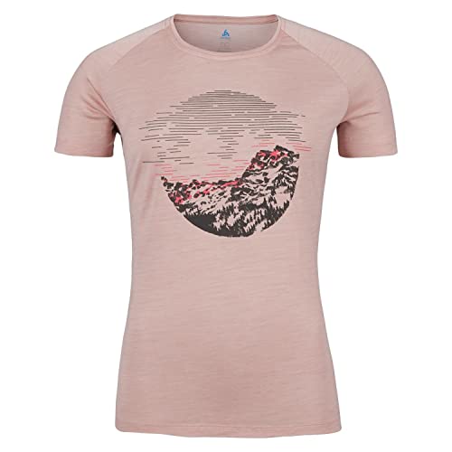 Odlo Damen Ascent PW 130 Sunrise T-Shirt, Pale Mauve Melange, M von Odlo