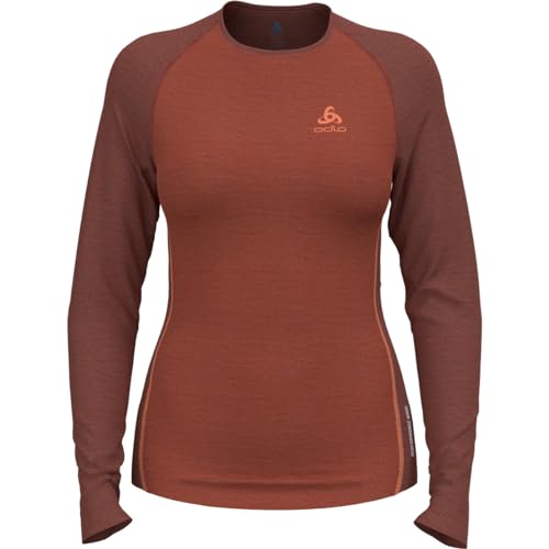 Odlo Damen Funktionsshirt Natural Performance Cinnabar-Spiced Apple Melange XL von Odlo