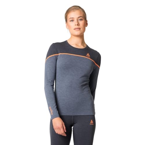 Odlo Damen Funktionsshirt Revelstoke Performance Folkstone Gray-India Ink Melange M von Odlo