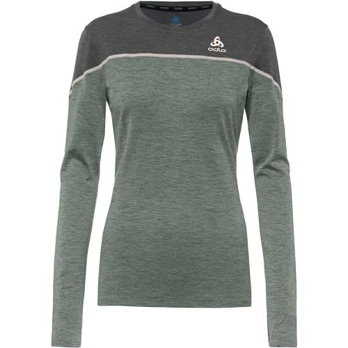 Odlo Damen Funktionsshirt Revelstoke Performance Matte Green-Dark Grey Melange L von Odlo