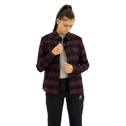 Odlo Langarm Wandershirt Damen Halden I Funktionsshirt Wandern Atmungsaktiv von Odlo