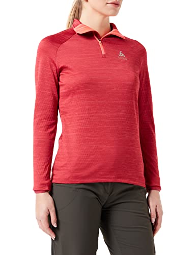 Odlo Damen Sweatshirt-313261 Sweatshirt, Deep Claret Melange, XL von Odlo