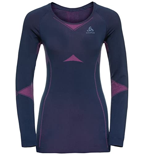 Odlo Damen Winter Specials Performance Evolution Warm Anzug, Diving Navy-Beetroot Purple, XL von Odlo