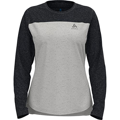 Odlo Damen X-Alp Linencool Longsleeve, Grey Melange-Black Melange, L von Odlo