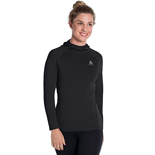 Odlo Damen Zeroweight Ceramiwarm Kapuzenpullover, Black, L von Odlo