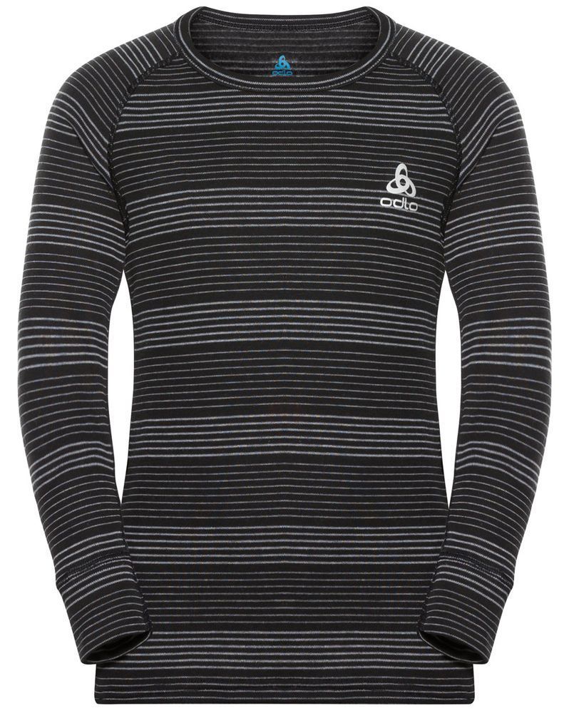 Odlo Das Active Warm ECO Kinder Baselayer-Set. black - grey melange 140 von Odlo