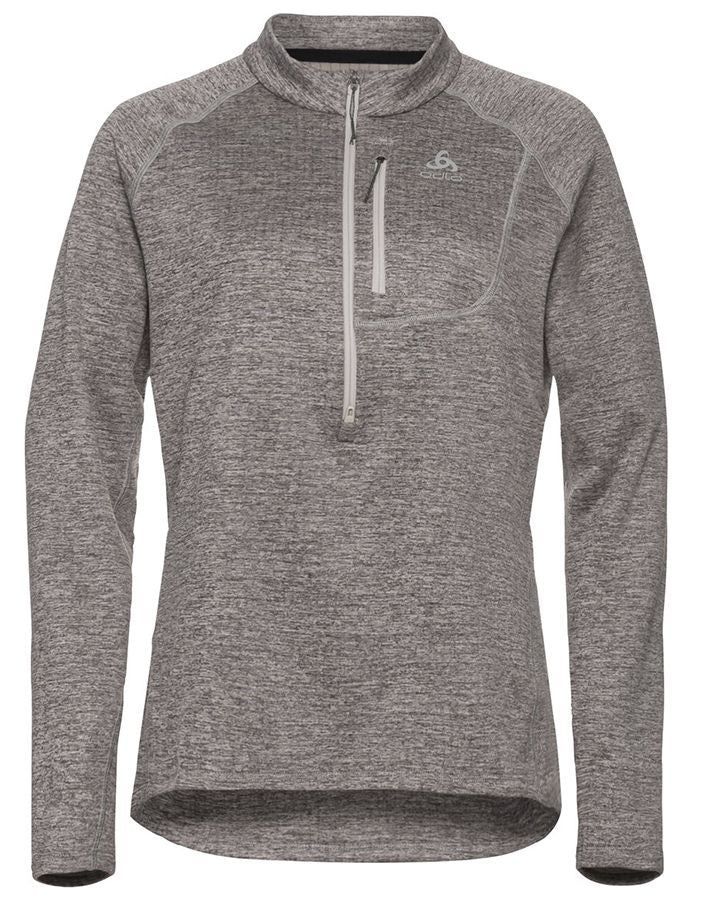 Odlo FLI Midlayer 1/2 Zip Damen Funktionsshirt silver cloud melange M von Odlo