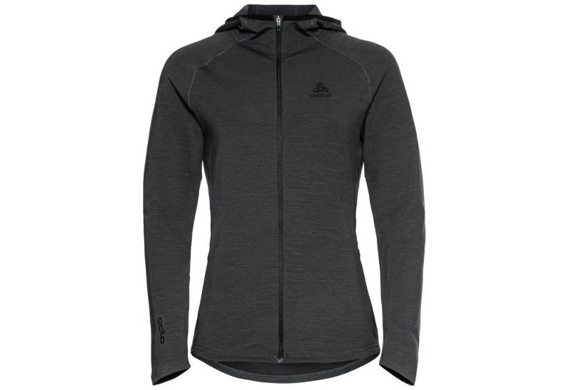 Odlo Fleecejacke Ascent Performance Wool Warm Mid Layer mit Kapuze (Merinowolle) grau von Odlo