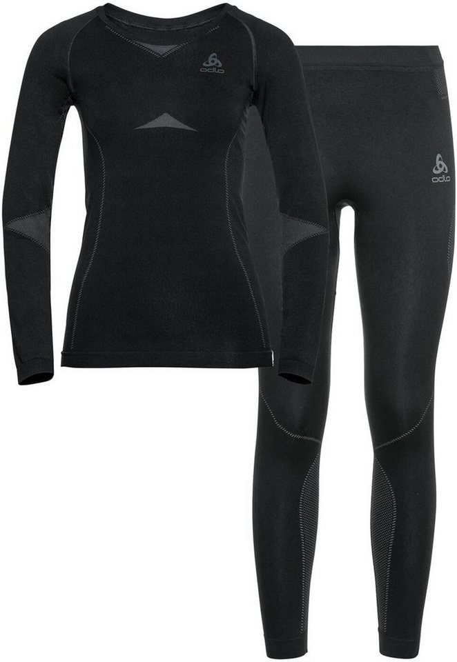 Odlo Funktionsshirt Set long FUNDAMENTALS PERFORMA BLACK - ODLO GRAPHITE GREY von Odlo