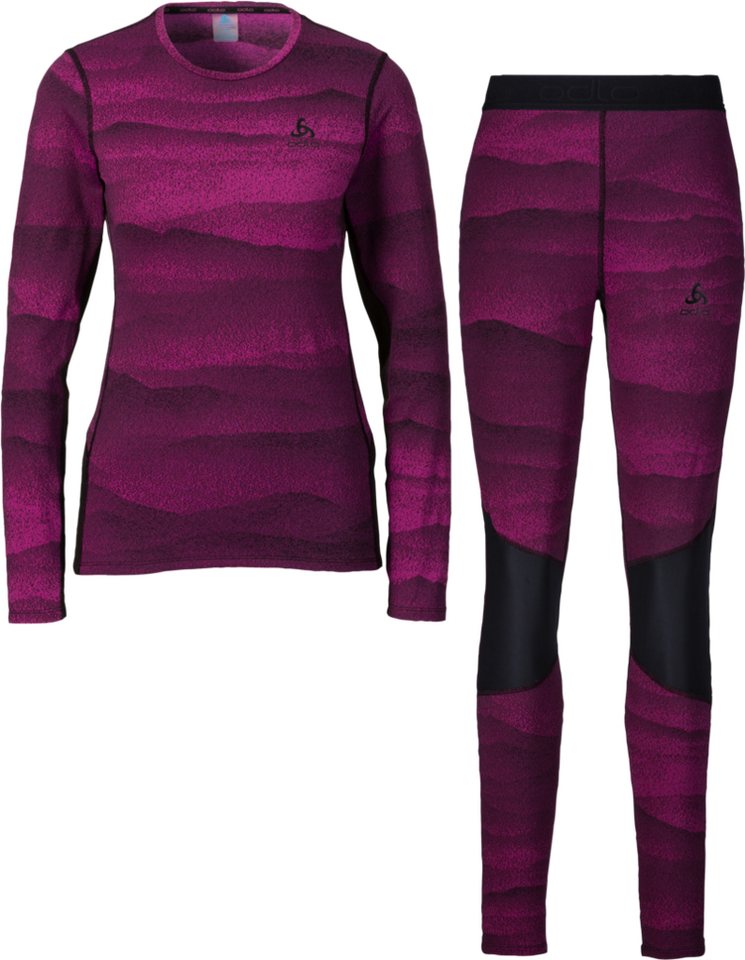 Odlo Funktionsunterhemd Set long WHISTLER ECO FESTIVAL FUCHSIA - BLACK von Odlo