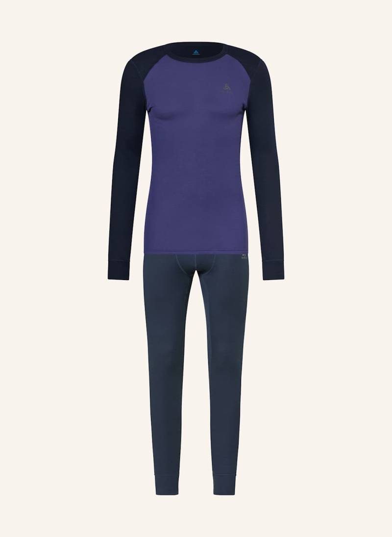 Odlo Funktionswäsche-Set Active Warm blau von Odlo