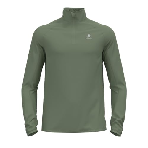 Odlo Herren Carve Light Zip Longsleeve, Matte Green, L von Odlo